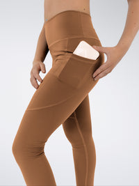 Women in Chestnut Brown Align Leggings with Pockets