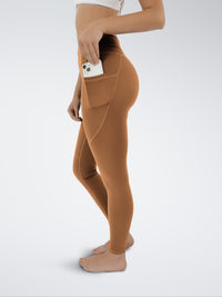 Women in Chestnut Brown Align Leggings with Pockets