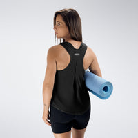 Vest Top in black on model - Aurora Collection activewear
