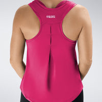 Vest Top in hot pink on model - Aurora Collection activewear