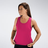 Vest Top in hot pink on model - Aurora Collection activewear