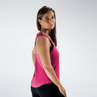 Vest Top in hot pink on model - Aurora Collection activewear