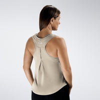 Vest Top in ivory cream on model - Aurora Collection activewear