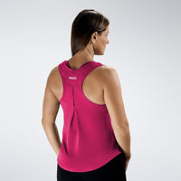 Vest Top in hot pink on model - Aurora Collection activewear