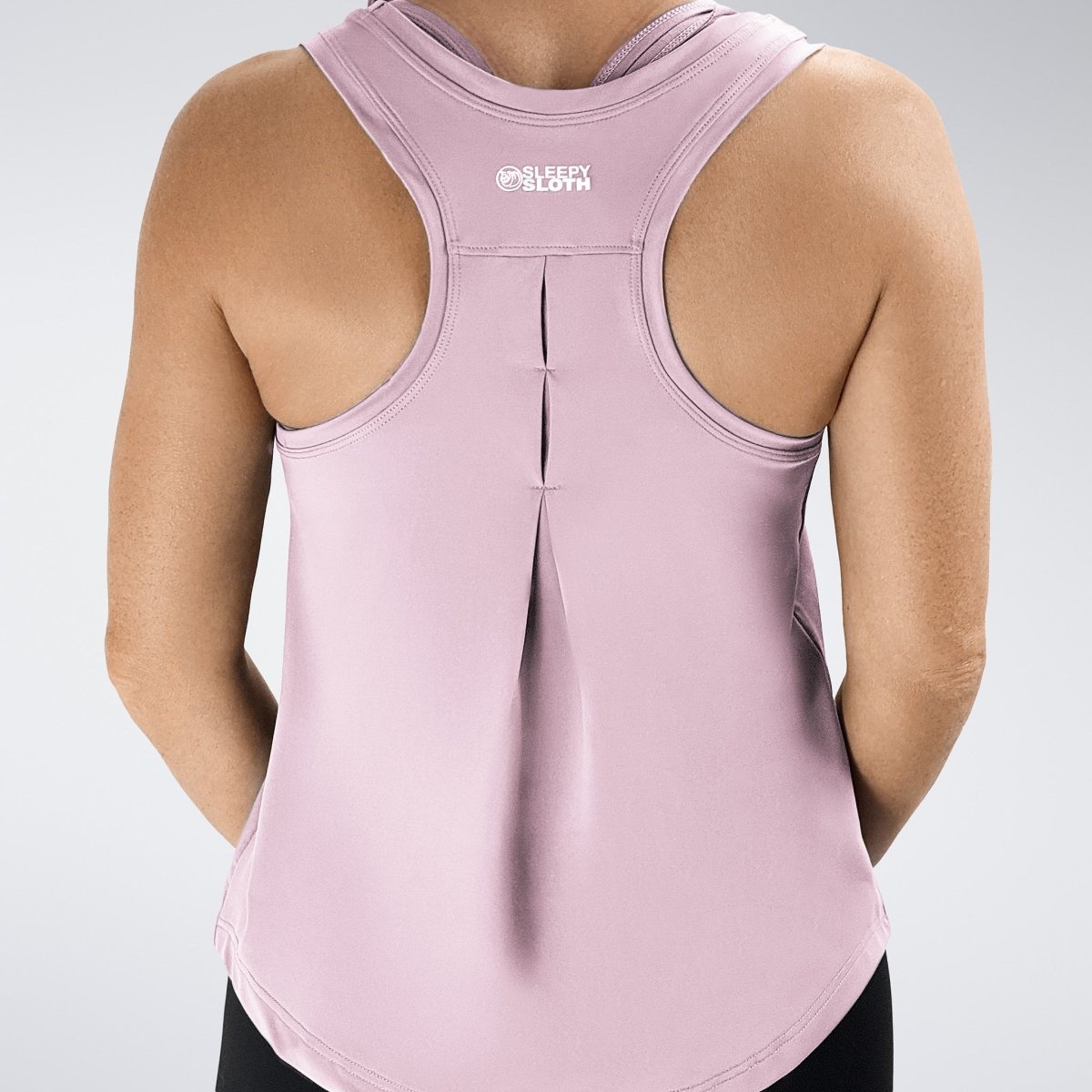Vest Top in pink on model - Aurora Collection activewear
