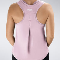 Vest Top in pink on model - Aurora Collection activewear