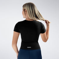 Compression Top in black on model - Terra Collection activewear