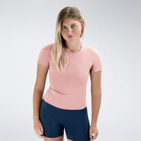 Compression Top in pink on model - Terra Collection activewear