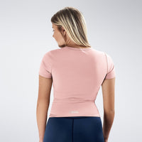Compression Top in pink on model - Terra Collection activewear