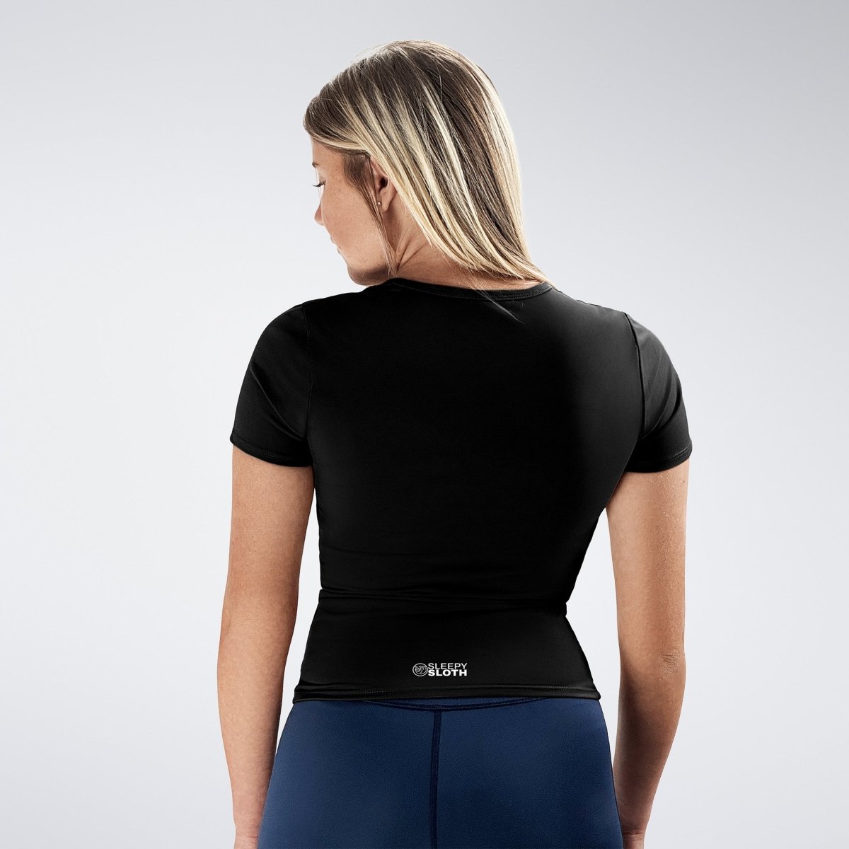 Compression Top in black on model - Terra Collection activewear