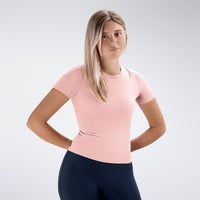 Compression Top in pink on model - Terra Collection activewear