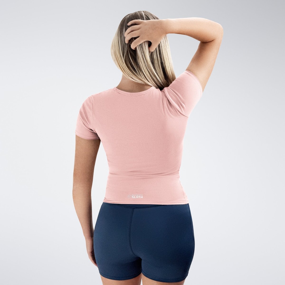 Compression Top in pink on model - Terra Collection activewear