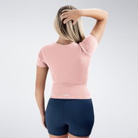 Compression Top in pink on model - Terra Collection activewear