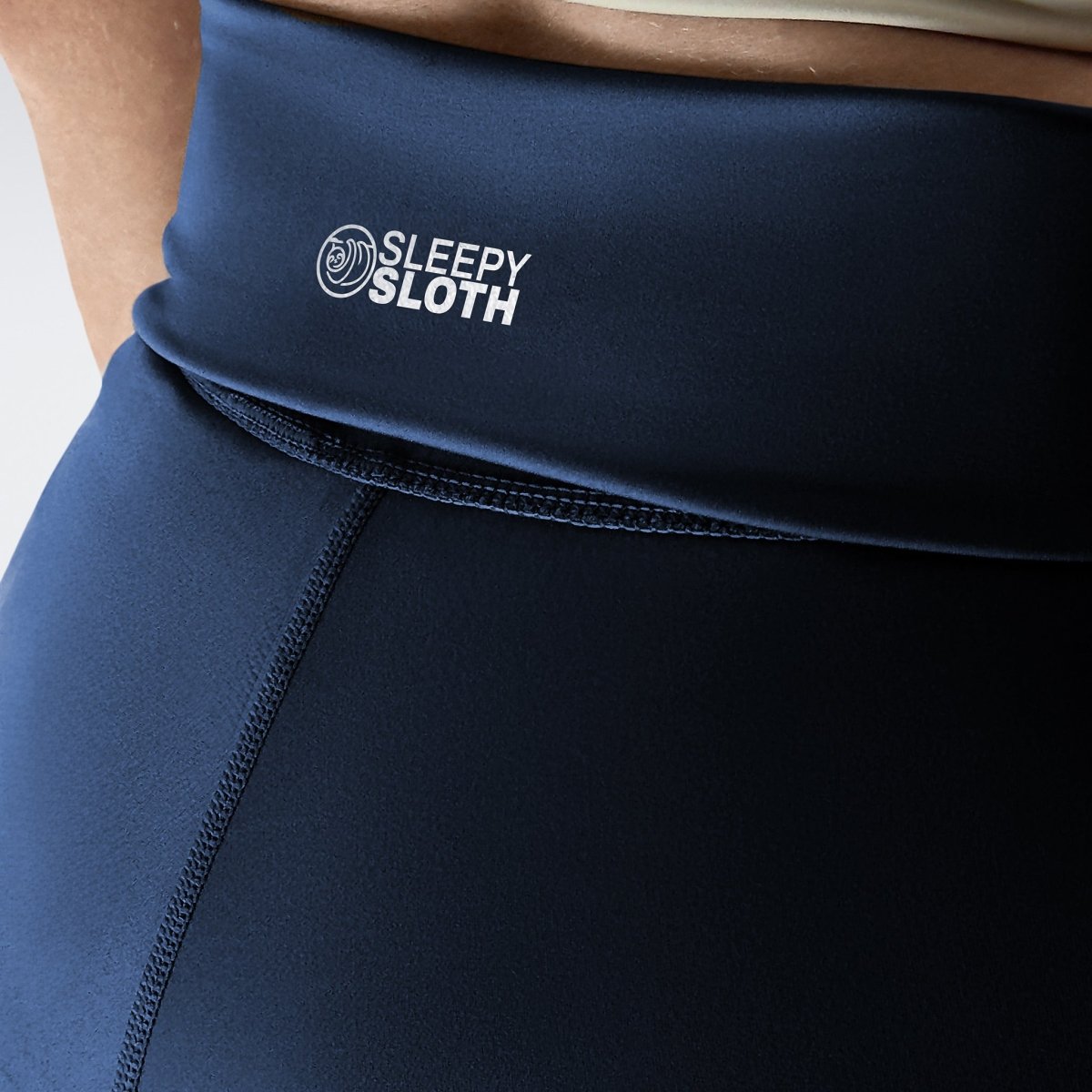 Rolled Shorts in navy on model - Drift Collection activewear