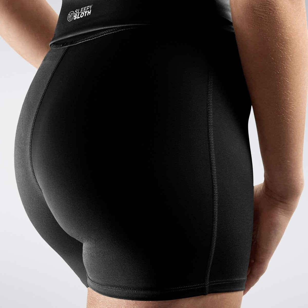 Rolled Shorts in black on model - Drift Collection activewear