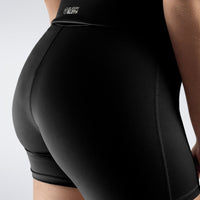 Rolled Shorts in black on model - Drift Collection activewear