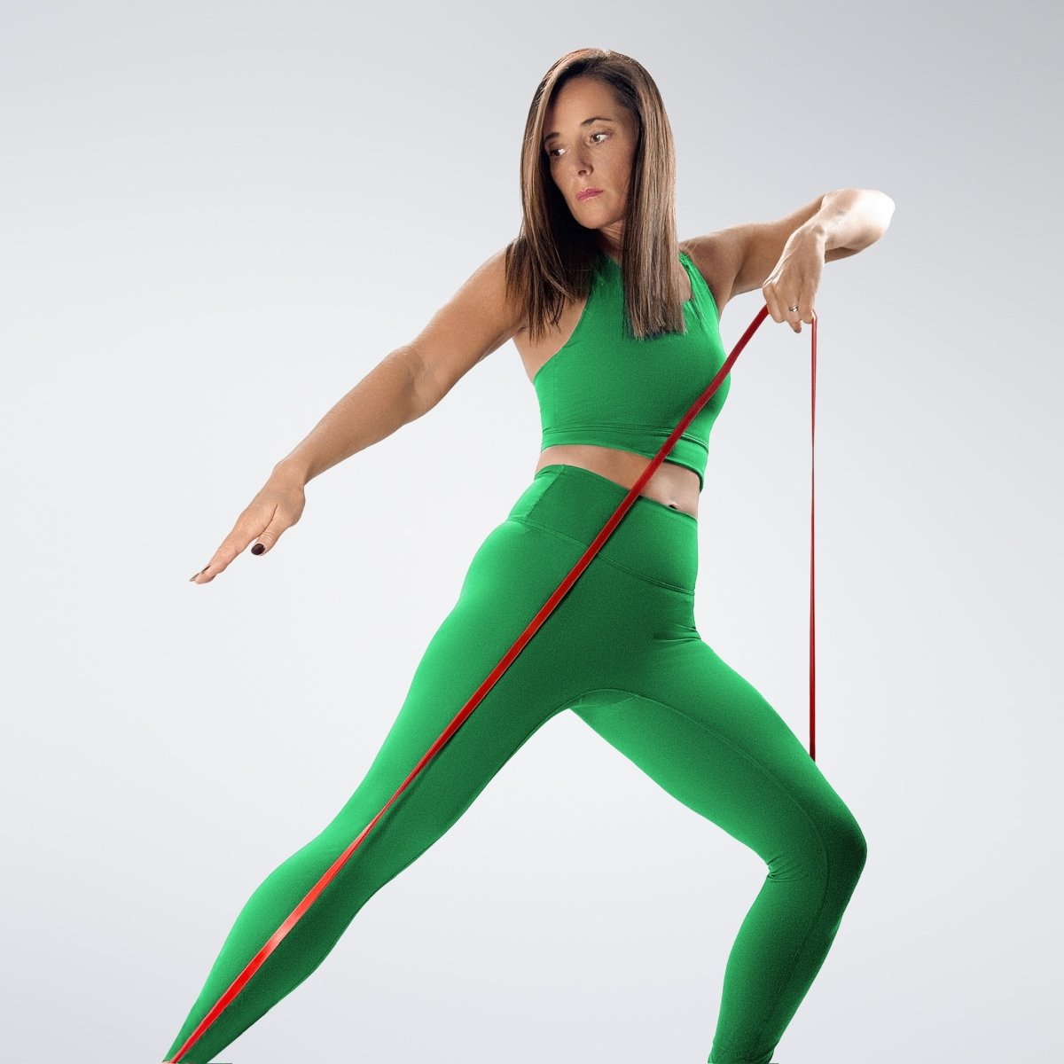 Flow State™ Yoga / Pilates Leggings in Forest Green — product view