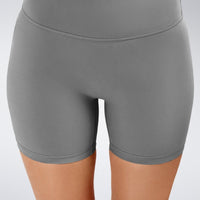 Flow State™ Sustainable Yoga / Pilates Shorts in Battleship Gray — product view