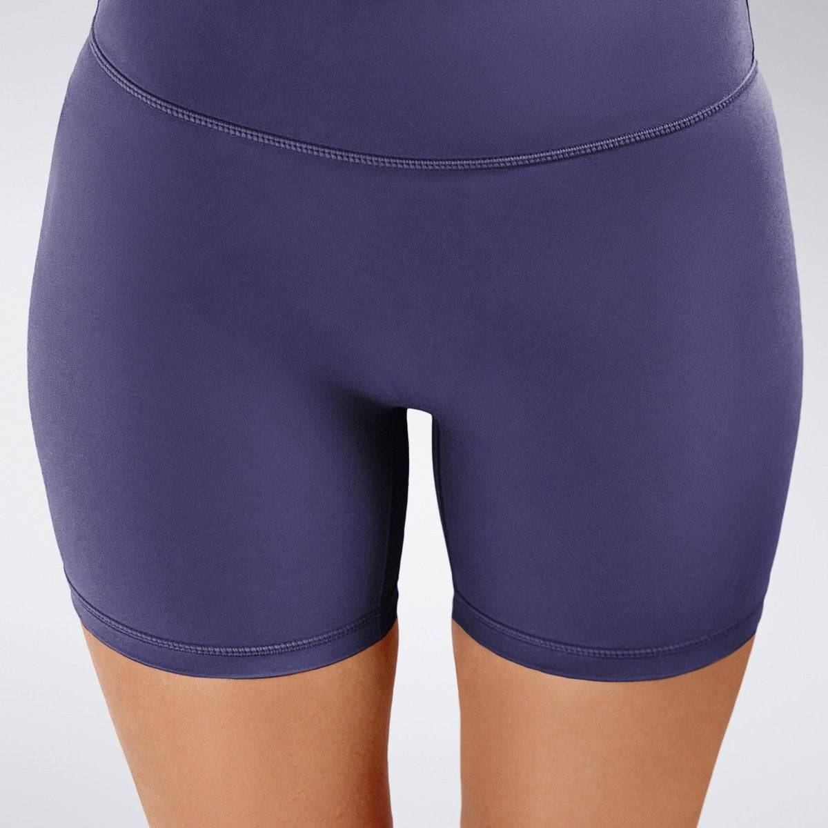 Flow State™ Sustainable Yoga / Pilates Shorts in Purple — product view