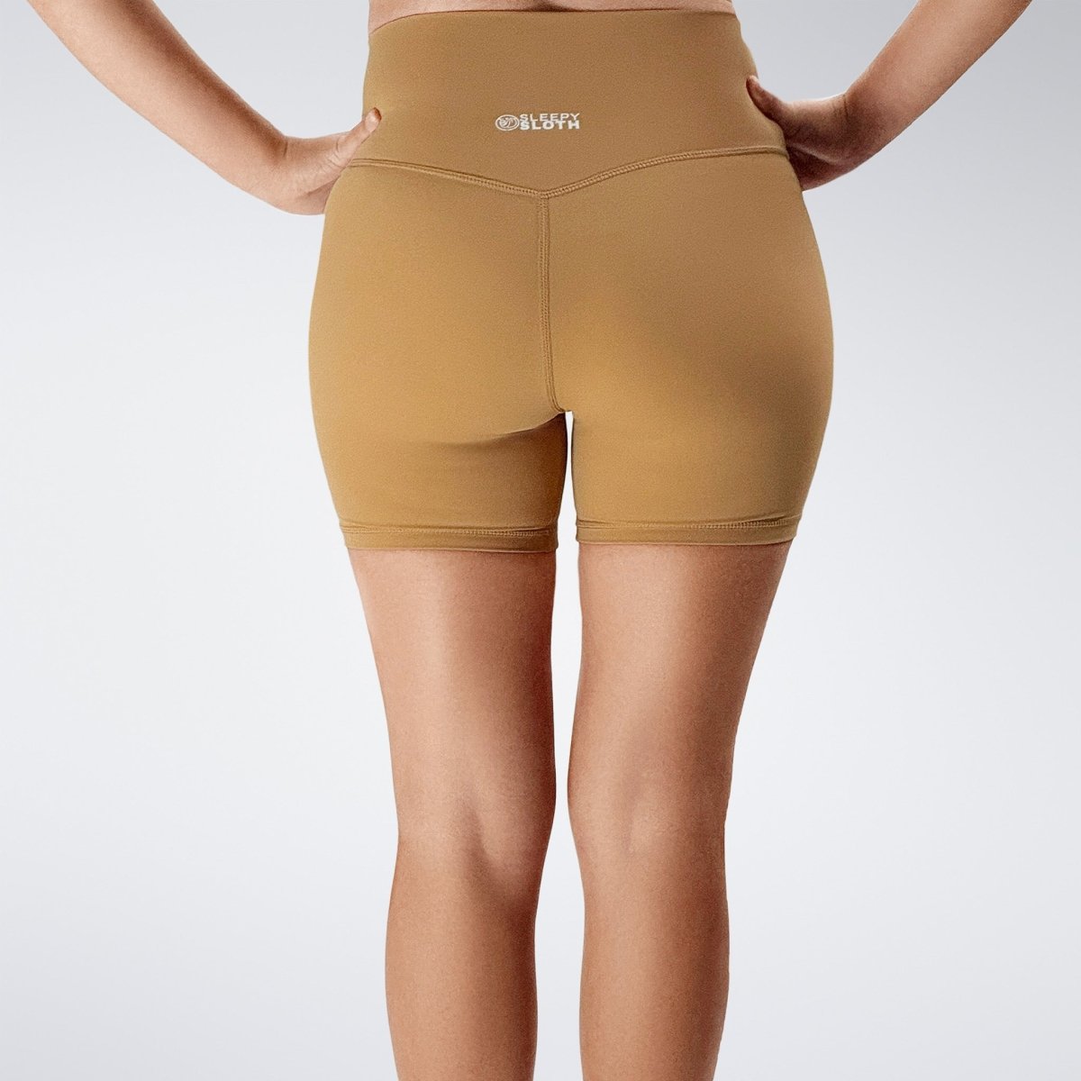 Flow State™ Sustainable Yoga / Pilates Shorts in Apricot Brown — additional view