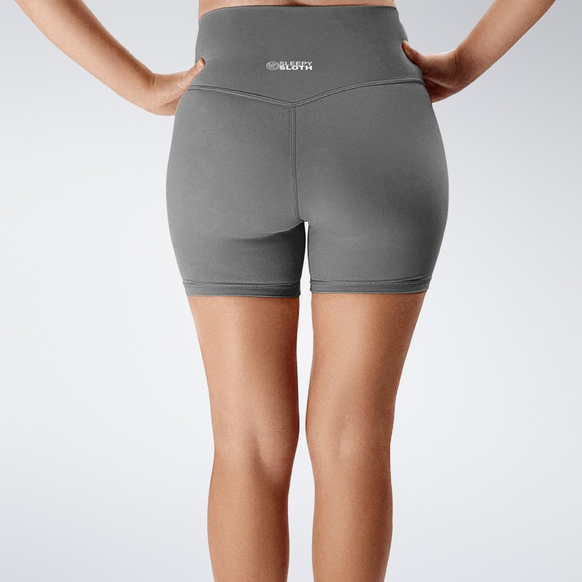 Flow State™ Sustainable Yoga / Pilates Shorts in Battleship Gray — additional view