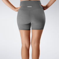 Flow State™ Sustainable Yoga / Pilates Shorts in Battleship Gray — additional view