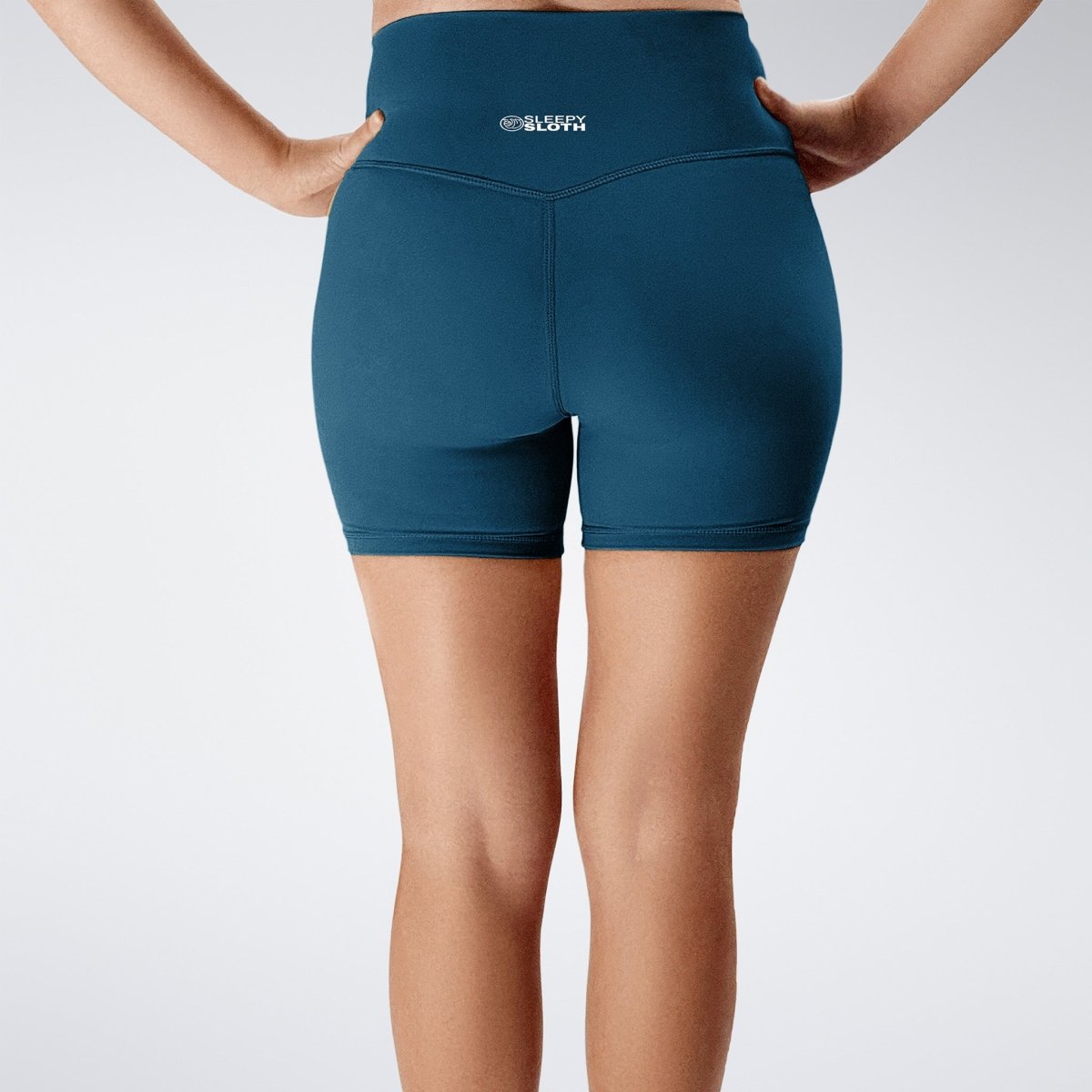 Flow State™ Sustainable Yoga / Pilates Shorts in Peacock Green — additional view