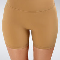 Flow State™ Sustainable Yoga / Pilates Shorts in Apricot Brown — product view
