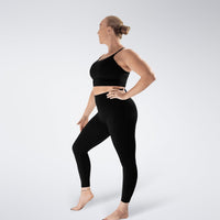 Leggings in black on model - Flow State activewear