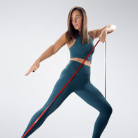 Flow State™ Yoga / Pilates Leggings in Peacock Green — product view