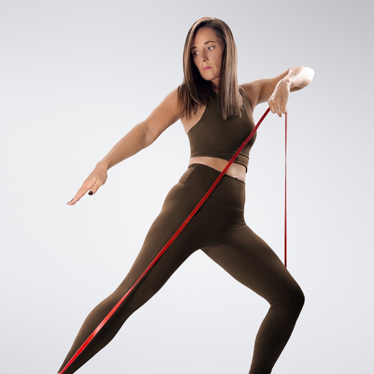 Flow State™ Yoga / Pilates Leggings in Chocolate Brown — product view