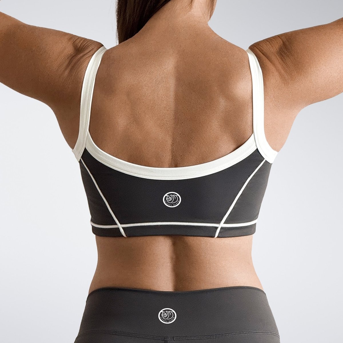 Activewear Set in battleship gray on model - Form Collection activewear