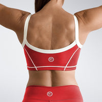 Sports Bra in red on model - Form Collection activewear