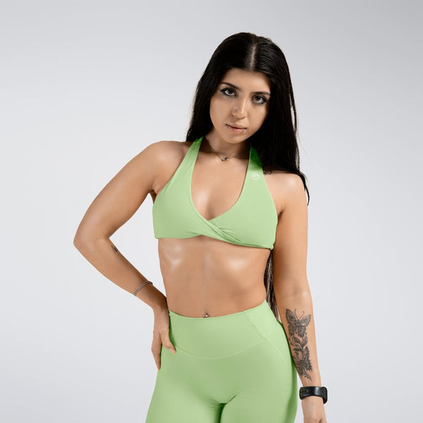 Halter Neck Sports Bra - Buttery Soft & Supportive | Bloom Collection - Sleepy Sloth Ltd
