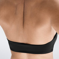 Halter Neck Sports Bra in black on model - Halo Collection activewear