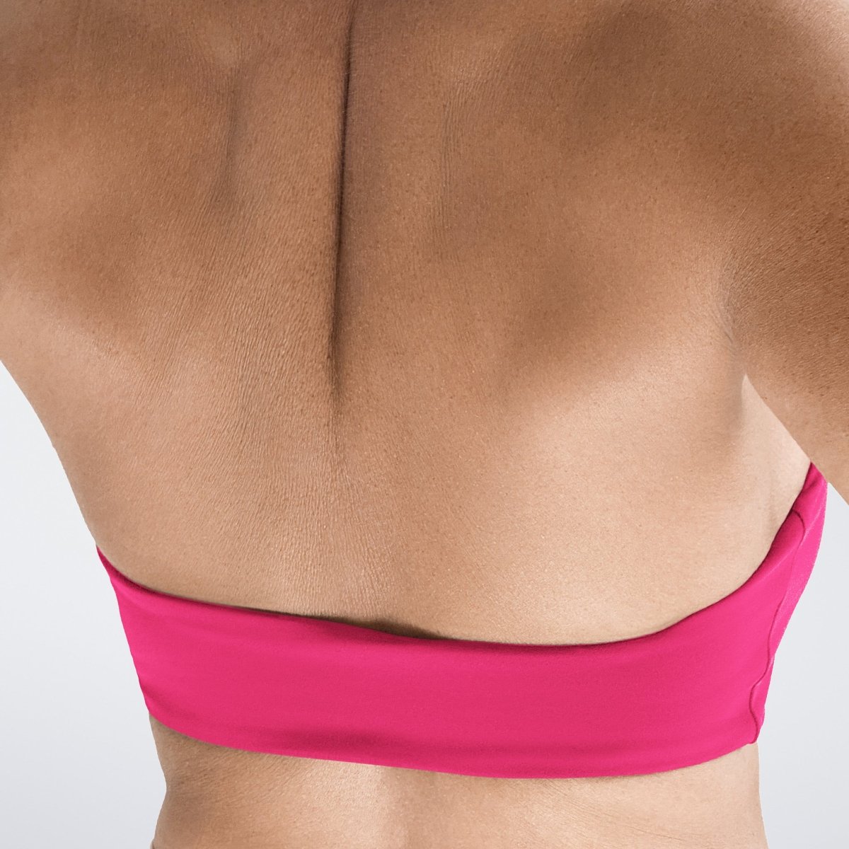 Halter Neck Sports Bra in hot pink on model - Halo Collection activewear