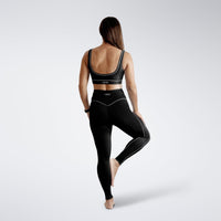 Power-Fit Sustainable Yoga & Pilates Leggings in Black — additional view