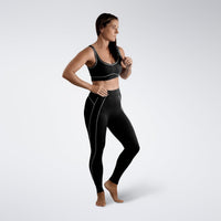 Power-Fit Sustainable Yoga & Pilates Leggings in Black — product view