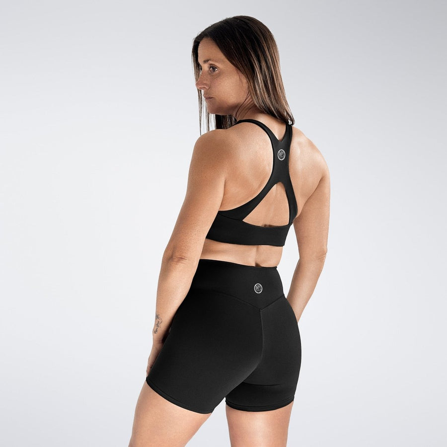 Activewear Set in chocolate brown on model - Reform Collection activewear