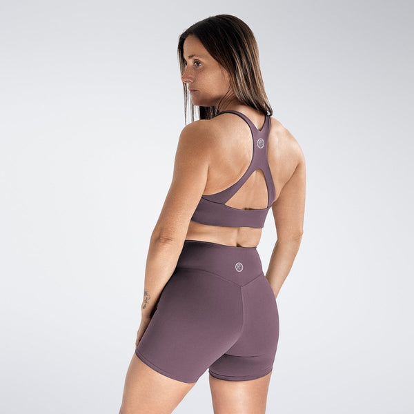 Activewear Set in plum on model - Reform Collection activewear