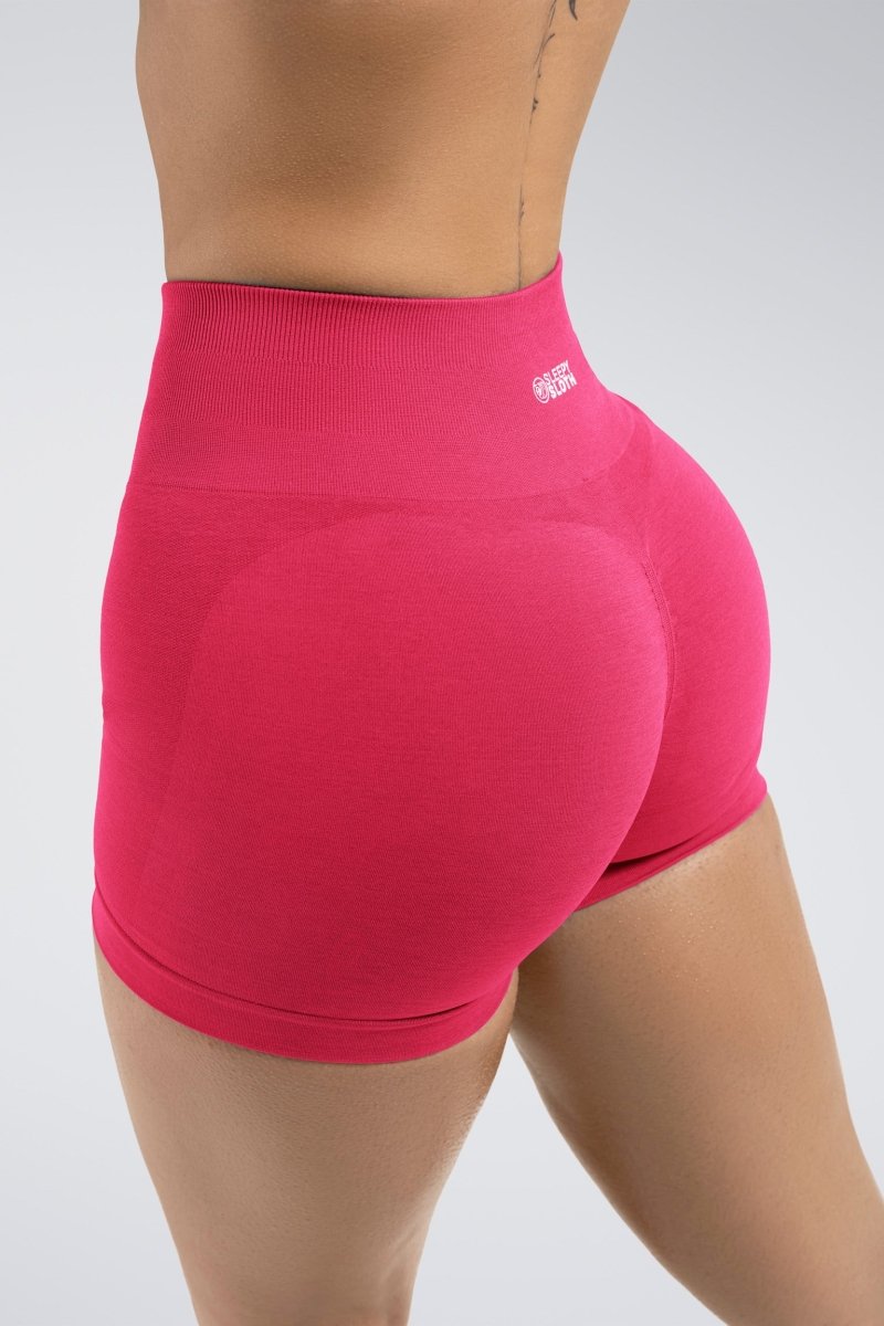 Women in Hot Pink Evolve Ribbed Sculpt Shorts