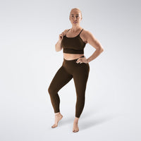 Flow State™ Yoga Top in Chocolate Brown — product view