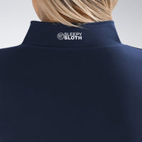 Yoga Jacket in navy on model - Pulse Collection activewear