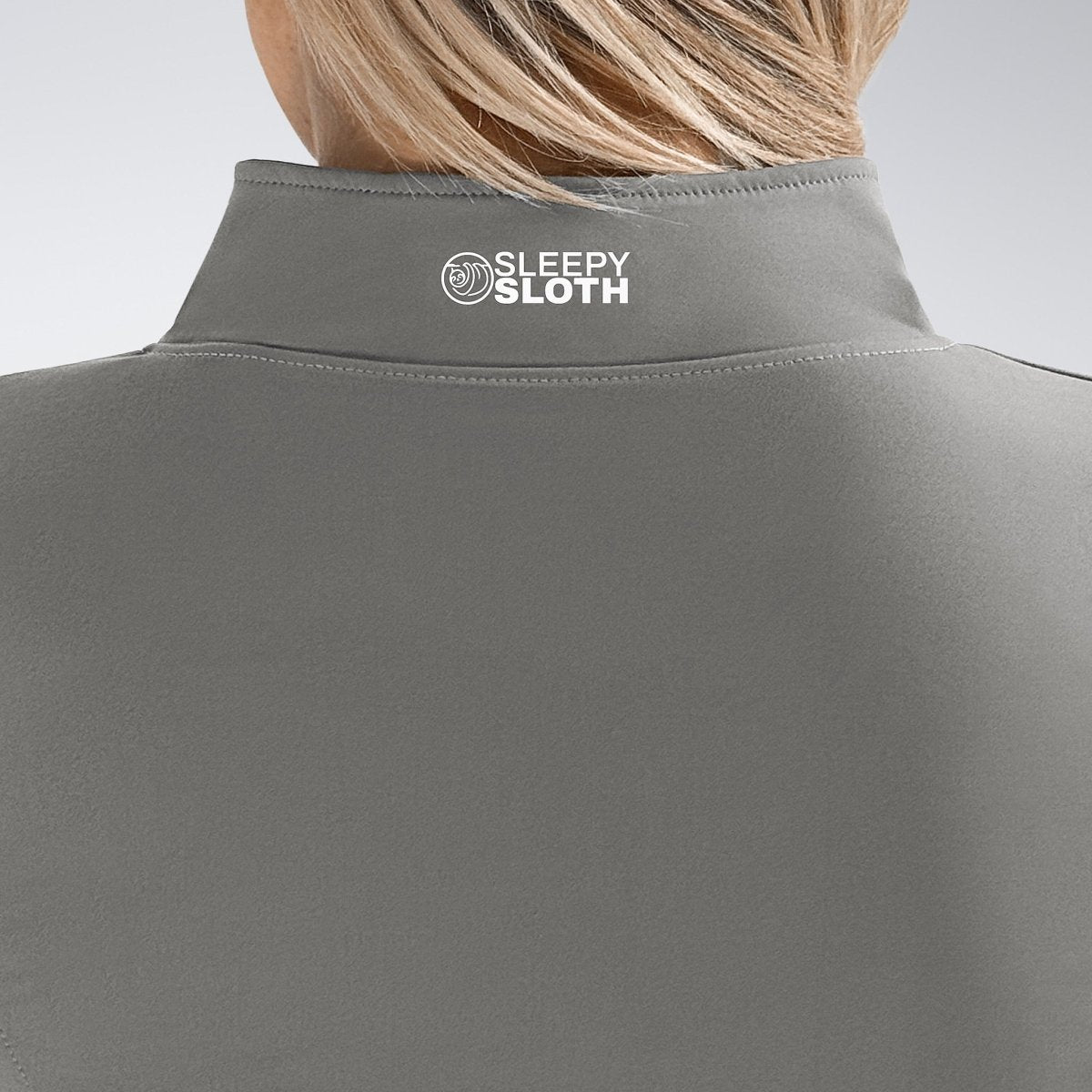Yoga Jacket in deep grey on model - Pulse Collection activewear