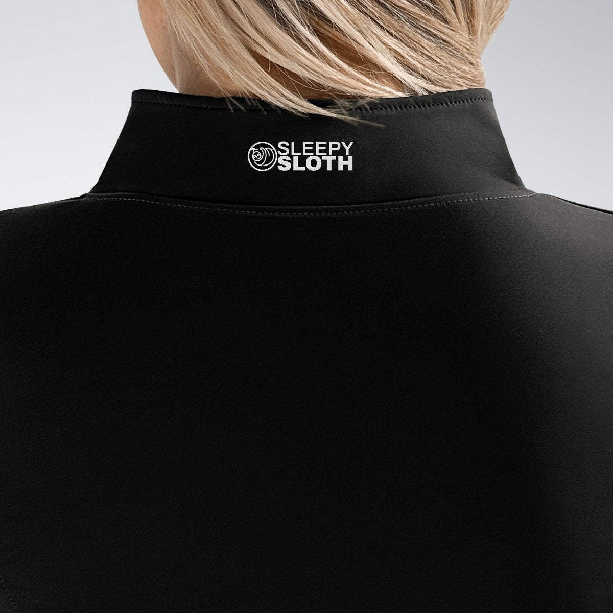 Yoga Jacket in black on model - Pulse Collection activewear
