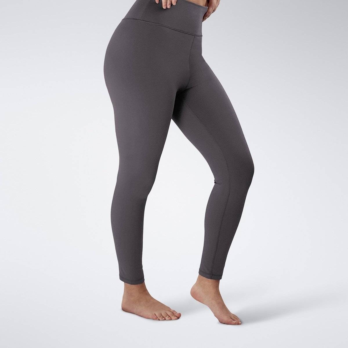 Yoga Pants in battleship gray on model - Align Collection activewear