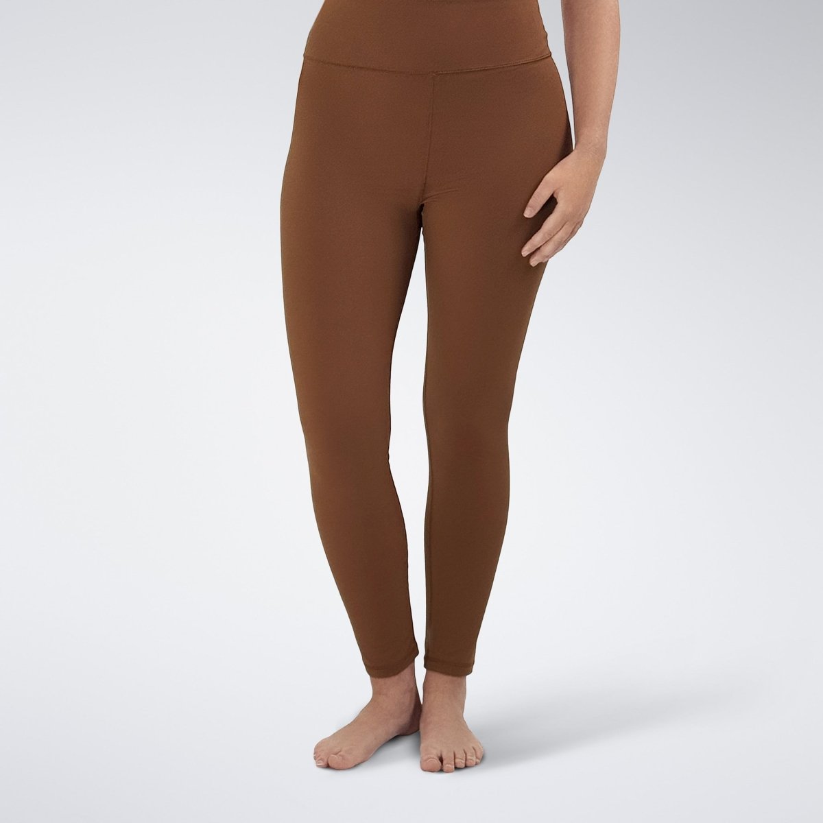 Yoga Pants in chestnut brown on model - Align Collection activewear