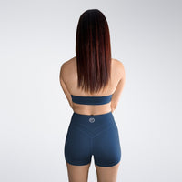 Shorts in navy on model - Halo Collection activewear