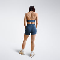 Shorts in navy on model - Halo Collection activewear