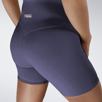 Shorts in navy on model - Surge Collection activewear
